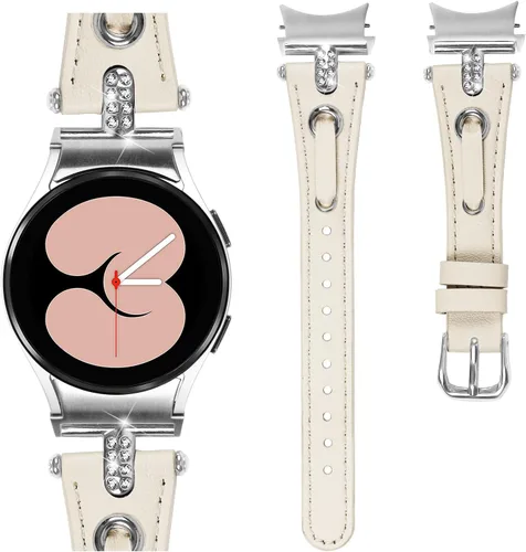 Vista 12 de DEALELE Correas compatibles con Samsung Galaxy Watch 6/6 Classic / 5/5 Pro / 4/4 Classic/Galaxy 3 1.614 in / Active 2, correa de repuesto de cuero