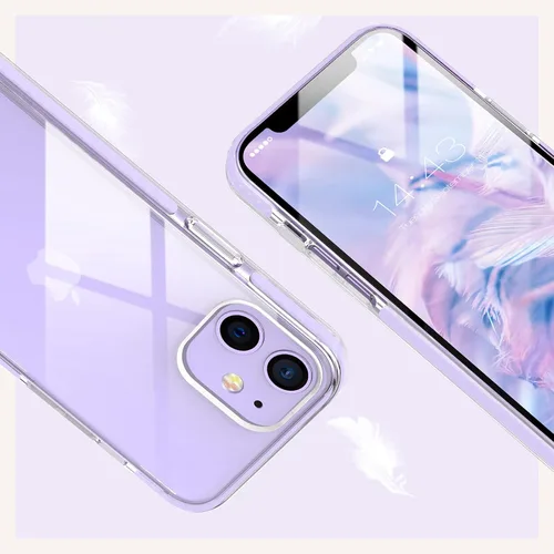 Vista 5 de MATEPROX Carcasa para iPhone 12 Pro e iPhone 12, transparente y delgada, a prueba de golpes y caídas, transparencia de cristal