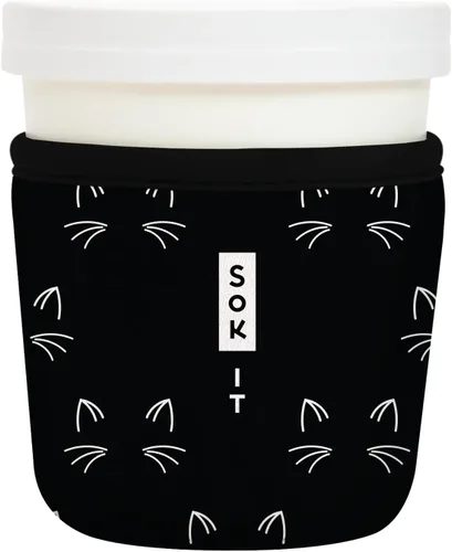 Vista 208 de Sok It IceCreamSok - Funda de neopreno aislada (flores abstractas, pintas de helado cónicas)
