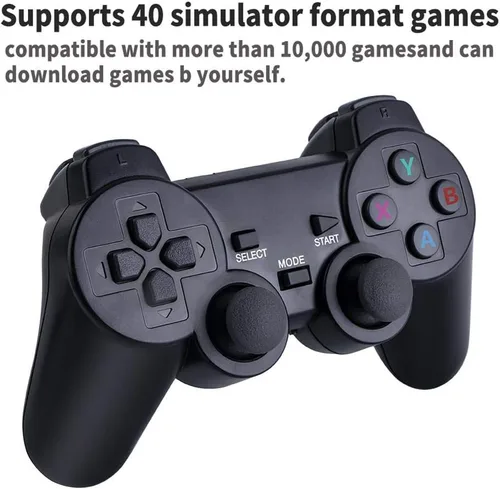 Vista 5 de Swallow Wireless Game Joystick Controller, HDMI 4K Game Stick Dobles Wireless Video Game Console Sistema de código abierto 64GB 10000 Juegos gratis