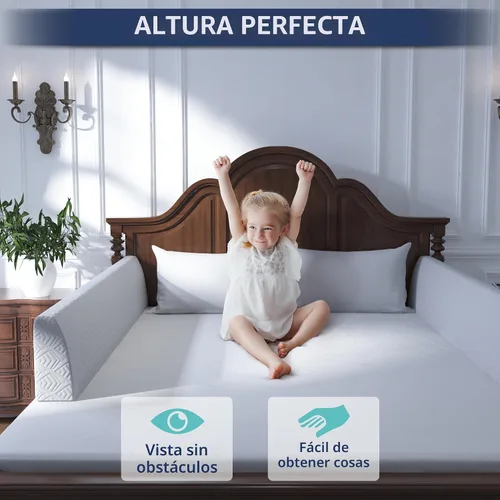 Vista 5 de FigTime Protector de cama para niños pequeños, riel de cama de espuma para niños pequeños, protector de riel de cama para niños pequeños, riel