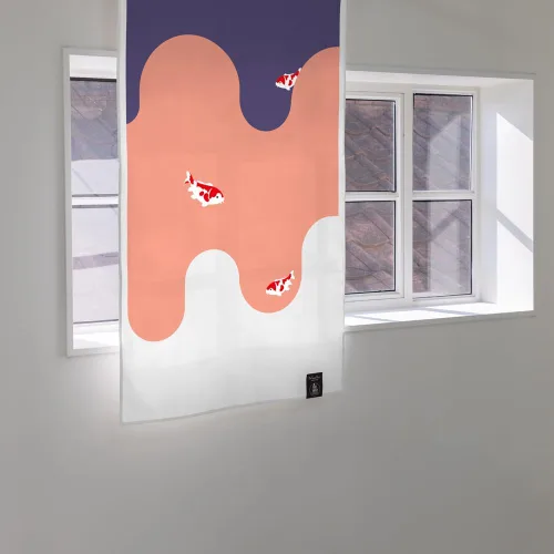 Vista 23 de Cortinas-Puertas-Estampado de Gato Ático (33 pulgadas de ancho x 55 pulgadas de largo)