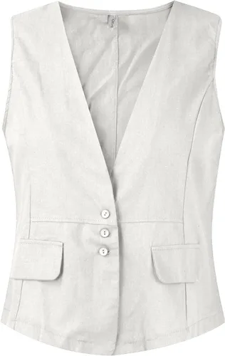 Vista 46 de COTECRAM Chaleco de lino de algodón para mujer, casual, sin mangas, con botones, ligero, para verano, holgado, ropa de abrigo
