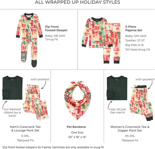 Vista 2 de Burt's Bees Baby Baby Girls' Family Jammies Matching Holiday Organic Cotton Pajamas