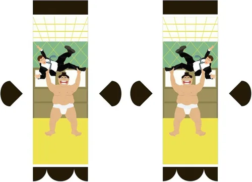 Vista 7 de Calcetines de hombre de negocios de Sumo Man de la marca Sock Panda