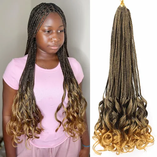 Vista 24 de Cabello para Trenzas Rizo Francés Color 1 Trenzas de Ganchillo Rizo Francés 10 Pulgadas Trenzas de Caja Cabello de Ganchillo para Mujeres y Niños