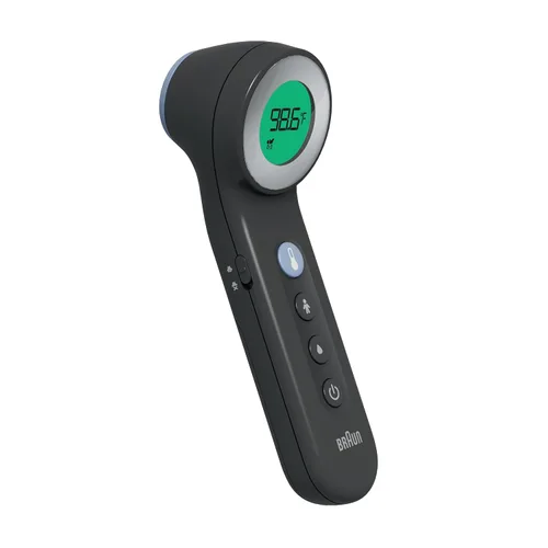 Vista 11 de Braun - Termómetro sin contacto y de frente - Termómetro sin contacto para adultos, bebés, niños pequeños y niños, orientación de fiebre codificada