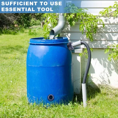 Vista 7 de Outus Conector de tanque de agua de montaje de mamparo de PVC de 2 pulgadas para barriles de lluvia, acuarios, estanques o tanques de agua