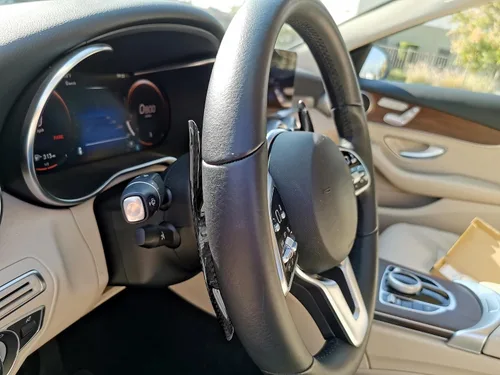 Vista 7 de iJDMTOY Extensiones grandes de paleta de fibra de carbono genuina negra de alto brillo compatibles con Mercedes-Benz: Clase C 2015 en adelante Clase