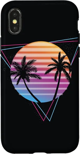Vista 5 de Palm Sunset 80s Vibe Retrowave Synthwave Aesthetics - Carcasa para iPhone 16