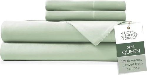 Vista 36 de Hotel Sheets Direct - Juego de sábanas 100% viscosa derivada de bambú tamaño individual - sábanas refrescantes con 1 funda de almohada