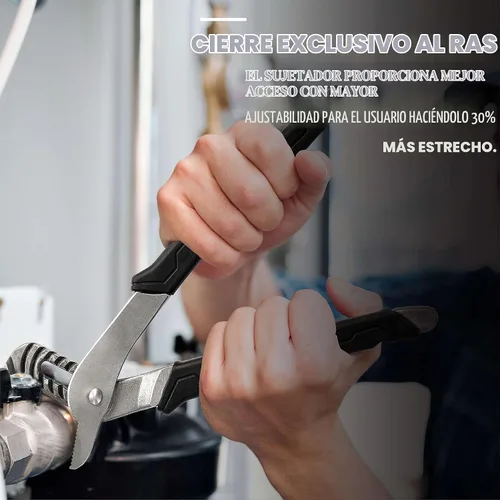 Vista 5 de Olympia Tools Alicates de lengüeta y ranura, alicates de mandíbula recta con agarre de cojín, 5 posiciones de mandíbula, capacidad de mandíbula