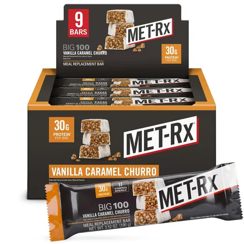 Vista 10 de MET-Rx Big 100 barras de proteínas colosales, Blueberry Cobbler, barras de reemplazo de comidas, 4