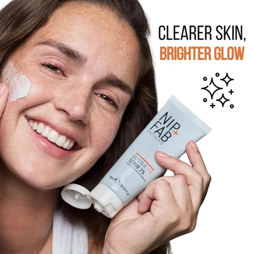 Vista 7 de Nip + Fab Glycolic Acid Fix Face Scrub con ácido salicílico, AHA/BHA, limpiador facial exfoliante para refinar poros y aclarar la piel, 2.5 fl oz