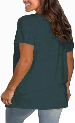 Vista 4 de Camisetas de manga corta para mujer con estampado de mamá de talla grande