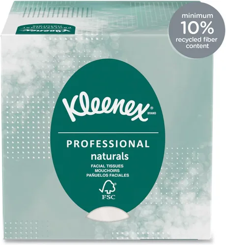 Vista 3 de Kleenex 21272BX Naturals - Pañuelo facial, 2 capas, blanco, 95 hojas (1 caja)