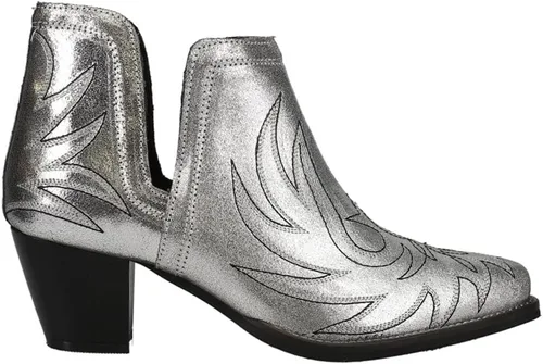 Vista 3 de ROPER Para Mujer Rowdy Bordado Puntera Casual Botas Tobillo Tacón Medio 2-3" - Marrón