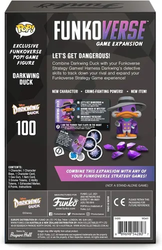 Vista 3 de Funkoverse El pato Darkwing 100 Expansion - Exclusiva de Funko Spring Convention.