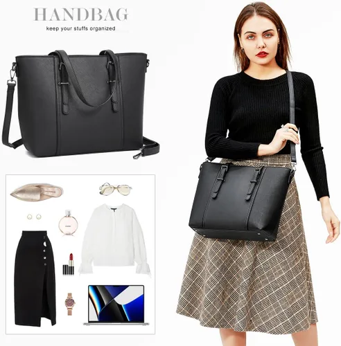Vista 6 de Bolsos y bolsos de mano para mujer, bolso de hombro con asa superior, bolso de dama
