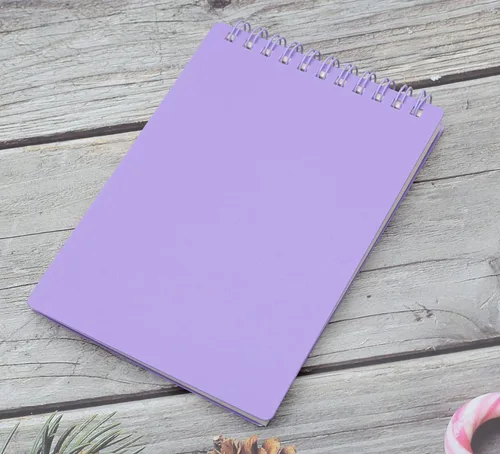 Vista 7 de Yansanido Cuaderno en Espiral con Encuadernación Superior, 4 Piezas, 4 Colores, Tamaño A6, Tapa Dura Gruesa de Plástico, Papel Rayado de 8 mm, 80