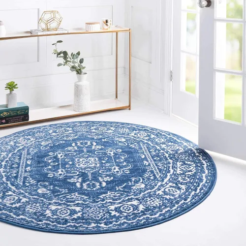 Vista 14 de Unique Loom Boston Collection - Alfombra de área con medallón (2 x 8 pies, color blanco y gris)