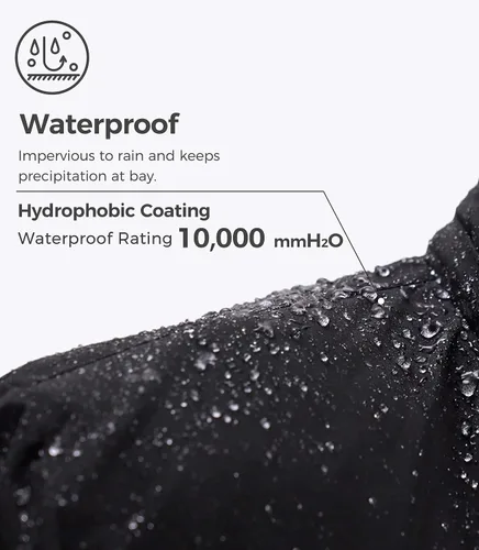 Vista 4 de Wantdo - Chaqueta de esquí impermeable con capucha, cálida, resistente al viento, la lluvia y el invierno, para hombre