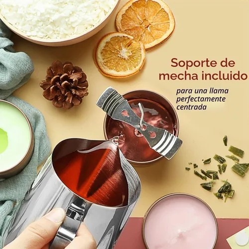 Vista 5 de Hearth & Harbor Cera de Vela de Soja Orgánica para Hacer Velas, 2 Libras de Suministros para Hacer Velas Naturales, Sin Cera de Abeja, Sin Parafina