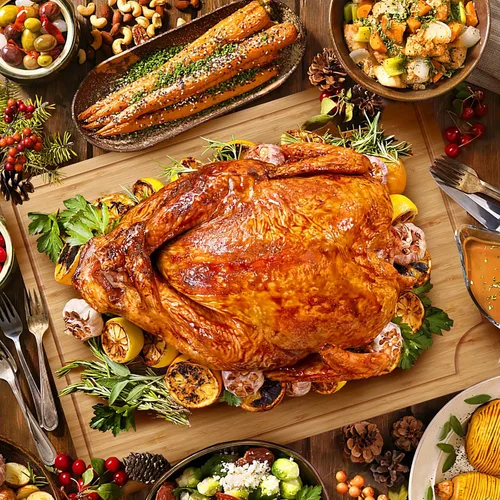 Vista 6 de Tabla de cortar de madera de bambú extragrande, tabla de cortar de madera de cocina de 24 x 18 pulgadas con ranura para jugo, tabla de cortar