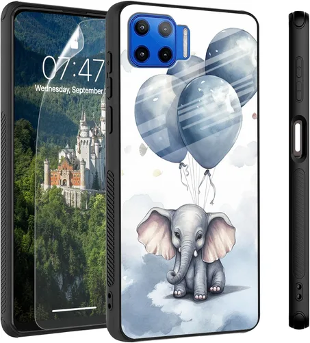 Vista 84 de Funda para Motorola Moto Edge 2022, cubierta trasera de vidrio templado con protector de pantalla, protección a prueba de golpes para Motorola Moto