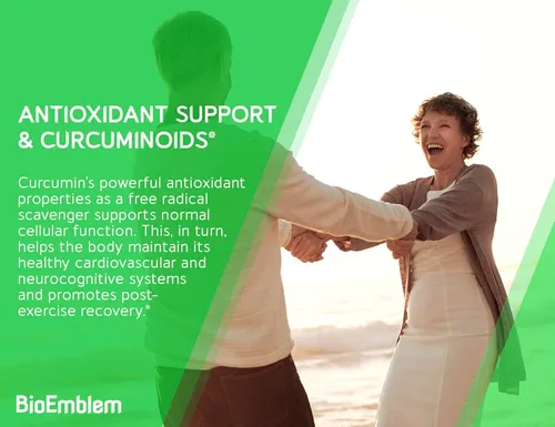 Vista 9 de BioEmblem Suplemento de curcumina de cúrcuma con curcumina de cúrcuma BioPerine con TurmiPure estudiada clínicamente