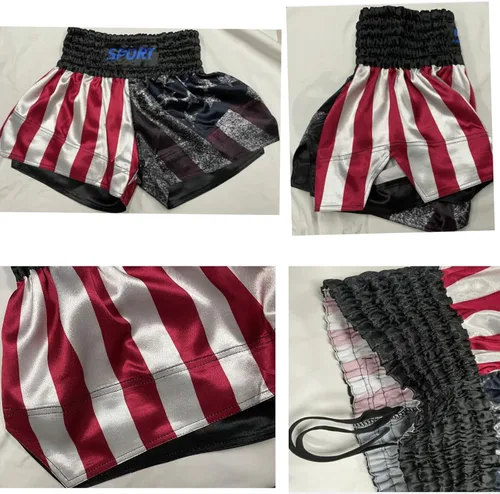 Vista 2 de Personaliza tus pantalones cortos de boxeo Muay Thai para hombres, mujeres y niñas, ropa de gimnasio para entrenamiento de artes marciales