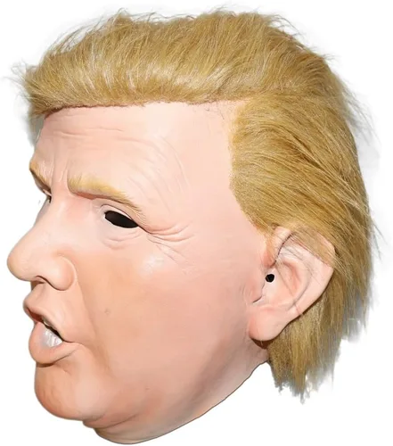 Vista 3 de HENGYUTOYMASK magnate multimillonario Donald Trump máscara de traje de látex candidato presidencial