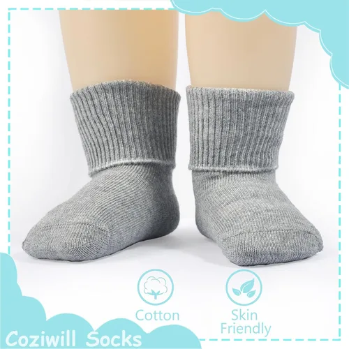 Vista 5 de Calcetines de bebé recién nacido sin costuras, calcetines para bautizo, bautizo, bebés, niñas y niños, 0-33-12 meses, paquete de 612