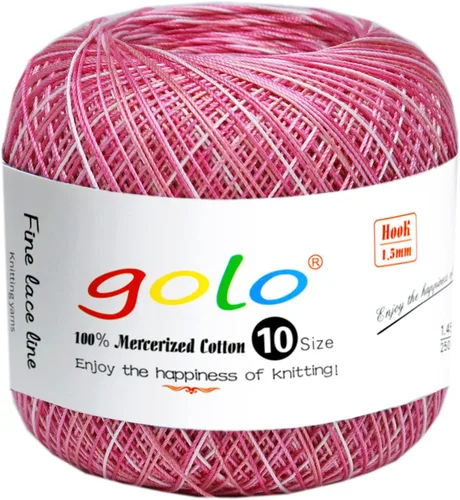 Vista 69 de Golo - 3 bolas de hilo de ganchillo tamaño 10, hilo de crochet para tejer a mano 102