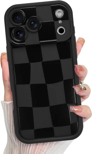 Vista 131 de KANGHAR Compatible con iPhone 17 Pro Case Spot Pattern - Negro Mancha rosada negra