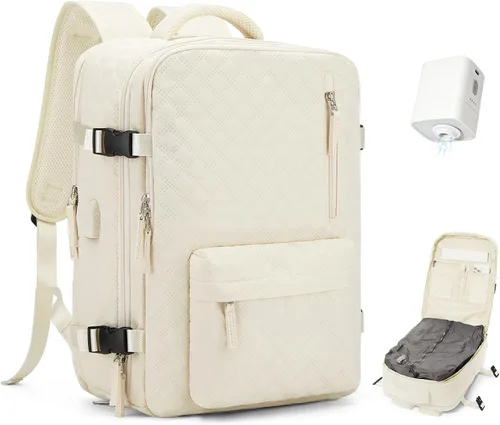 Vista 10 de VGCUB Mochila de viaje grande para mujer, mochila para laptop, a1-caqui, Moderno