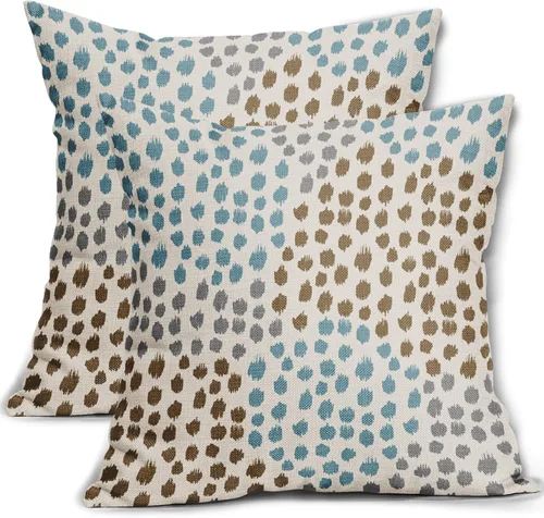 Vista 66 de Sweetshow Juego de 2 fundas de almohada de 16 x 16 pulgadas, diseño bohemio, con diseño de lunares, moderno y moderno, para exteriores, decorativas