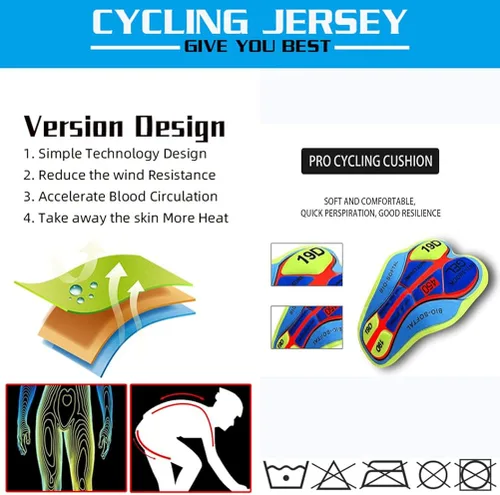 Vista 7 de Camisa de ciclismo de invierno para hombre, de terciopelo, cálida, de manga larga, con almohadilla 4D