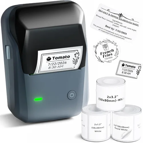 Vista 14 de NIIMBOT B1 - Máquina de etiquetas Bluetooth de 2 pulgadas para el hogar Plateado (sliver)