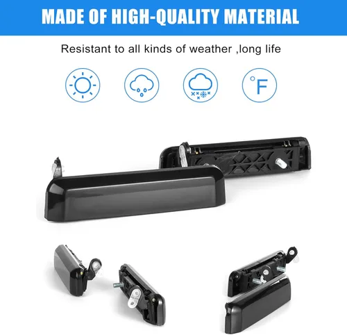 Vista 4 de Reemplazo de manija de puerta delantera exterior izquierda del conductor y derecha del pasajero para Nissan D21 1986-94, Pathfinder 1987-95, Pickup