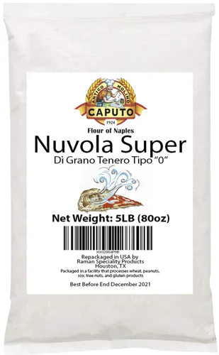 Vista 2 de Antimo Caputo Nuvola Super 0 Pizza Flour 5 Lb Repack - Italian Zero 0 Flour for Authentic Pizza Dough (Pack of 3)