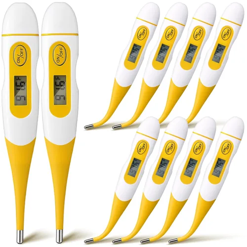 Vista 9 de TrelaCo Termómetro oral digital para adultos, 6 unidades, para fiebre, cuerpo basal, lectura rápida, punta flexible para la medición de temperatura