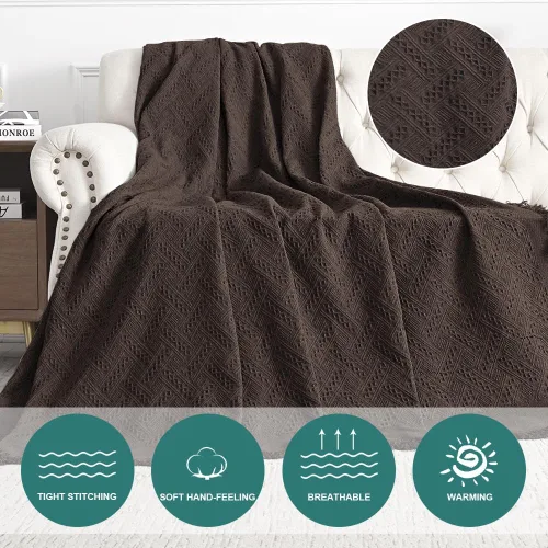 Vista 3 de MYSKY HOME - Funda para sofá, fundas para sofás, funda para silla extragrande, funda para sofá geométrico de color chocolate, funda para sofá