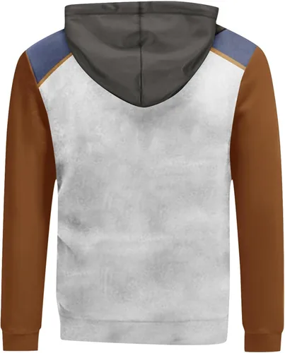 Vista 2 de Ymosrh Sudadera con capucha para hombre, ligera, atlética, moderna, con bolsillo, talla M-4XL