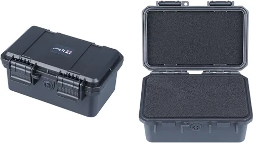 Vista 9 de Lykus HC-1420 Mini caja rígida seca con inserto de espuma, tamaño interior 5.5 x 3.5 x 2.7 pulgadas, IP66 a prueba de salpicaduras, adecuada