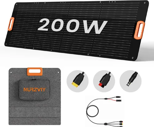 Vista 9 de Panel solar portátil de 80 vatios para estación de energía, IP67 impermeable plegable cargador solar con XT60 Anderson DC 0.315 in 7909 5521