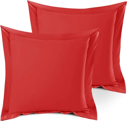 Vista 80 de Nestl Juego de 2 fundas tipo sham de almohada suaves - Fundas de almohada de microfibra de doble cepillado - Fundas de almohada de cama premium