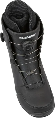 Vista 4 de 5th Element ST - Botas de snowboard con cordones y dial para hombre - Negro, compatibles con fijaciones de snowboard con correas - Forros