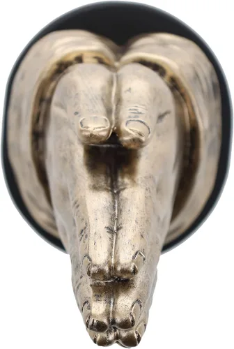 Vista 3 de Top Brass Praying Hands - Estatua de arte espiritual decorativa con acabado de bronce antiguo