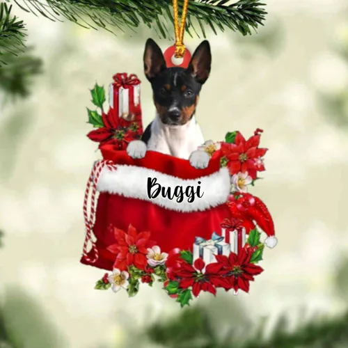 Vista 95 de Perro Akita Inu personalizado en bolsa de regalo, adorno de Navidad, nombre personalizado, regalo para amantes de los perros, familia, Navidad